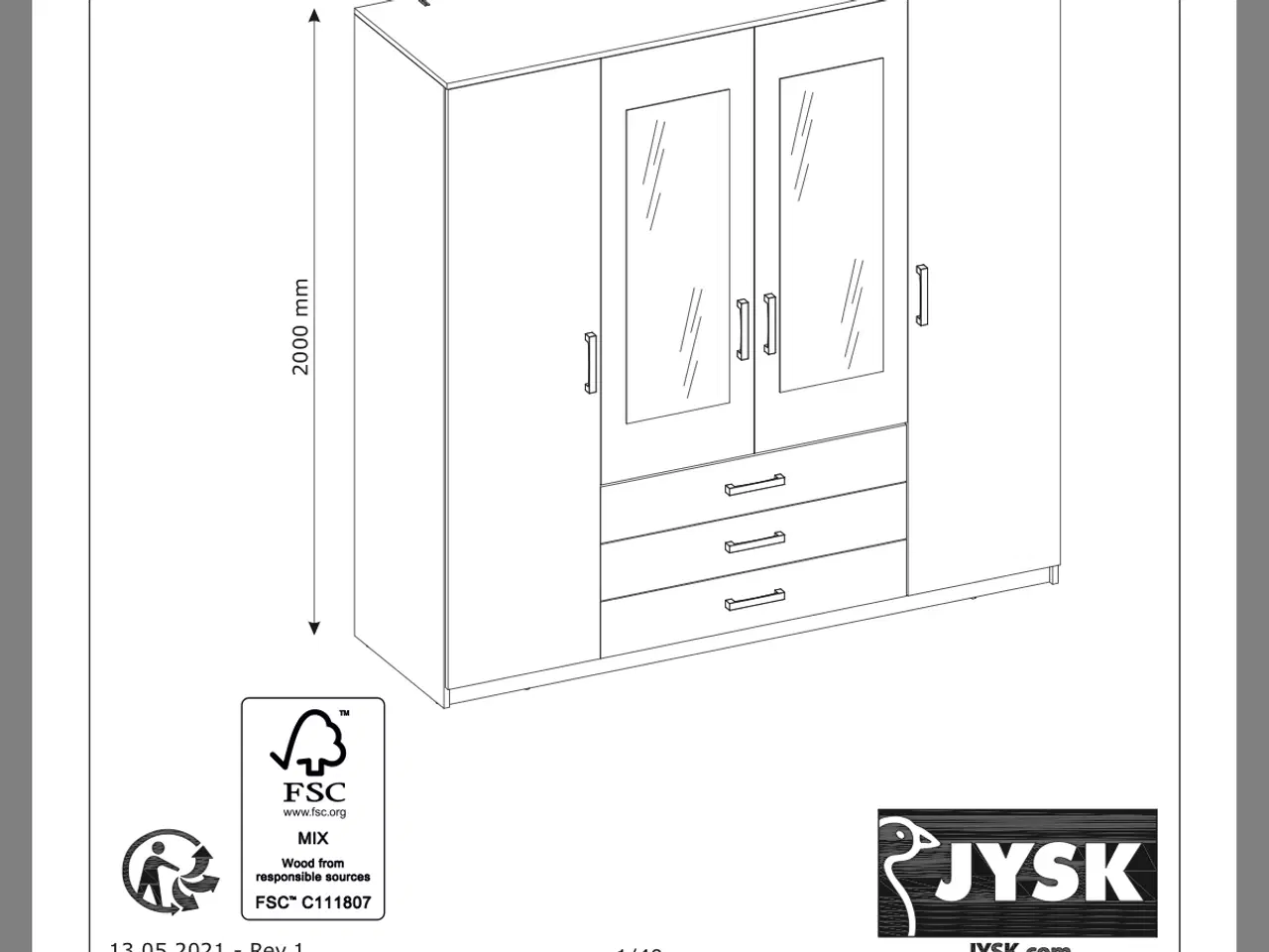 Billede 7 - Vellerup garderobeskab fra Jysk i flot stand
