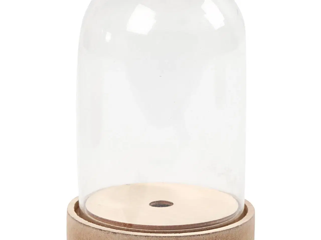 Billede 1 - Elegant klokke på træfod - 12,5 cm høj, 8 cm diameter