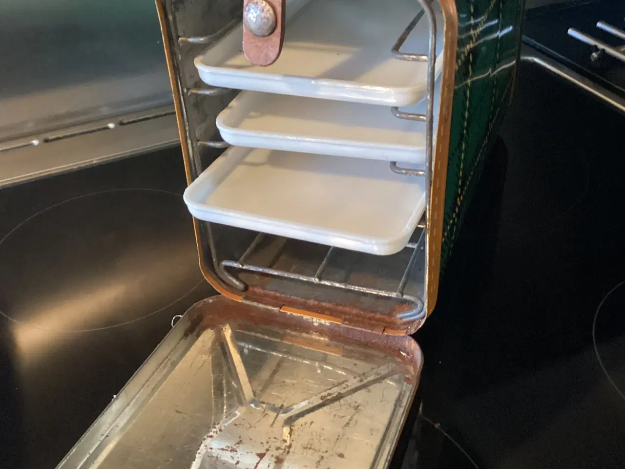 Billede 3 - Retro madkasse Grøn ternet