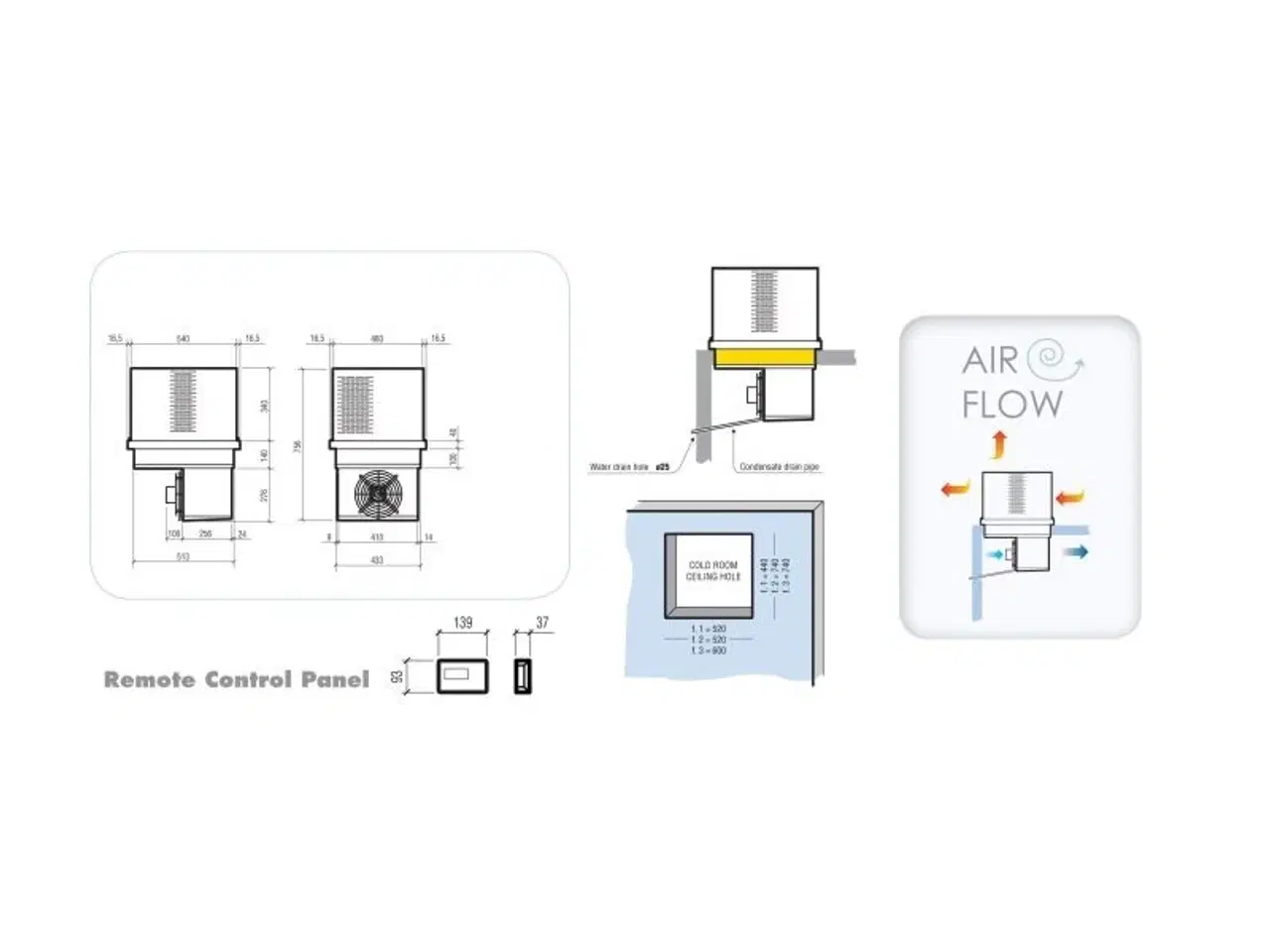 Billede 2 - Loft køleaggregat – 460x540x756 mm