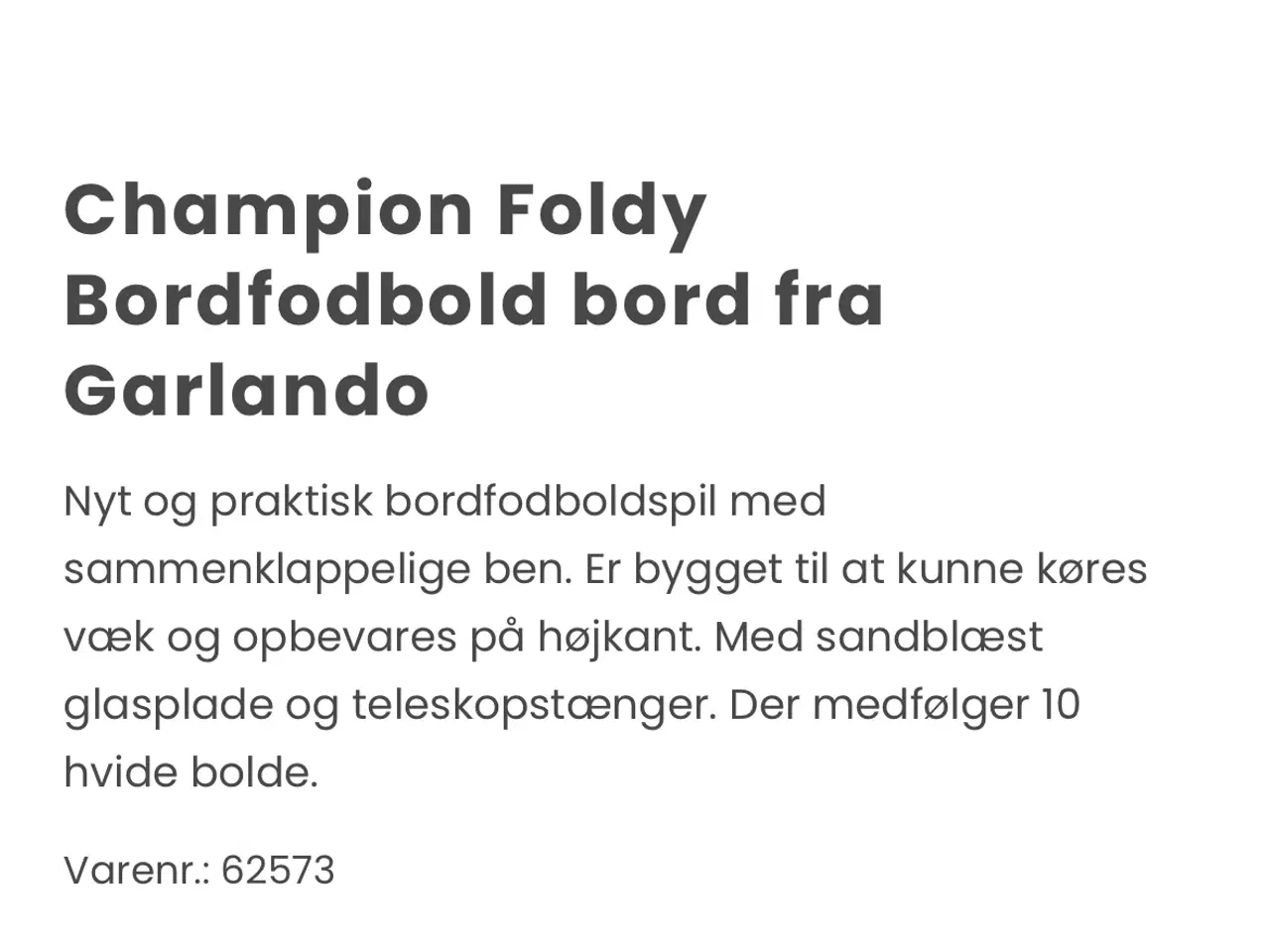 Billede 4 - Champion Foldy bordfodbold bord fra Garlando