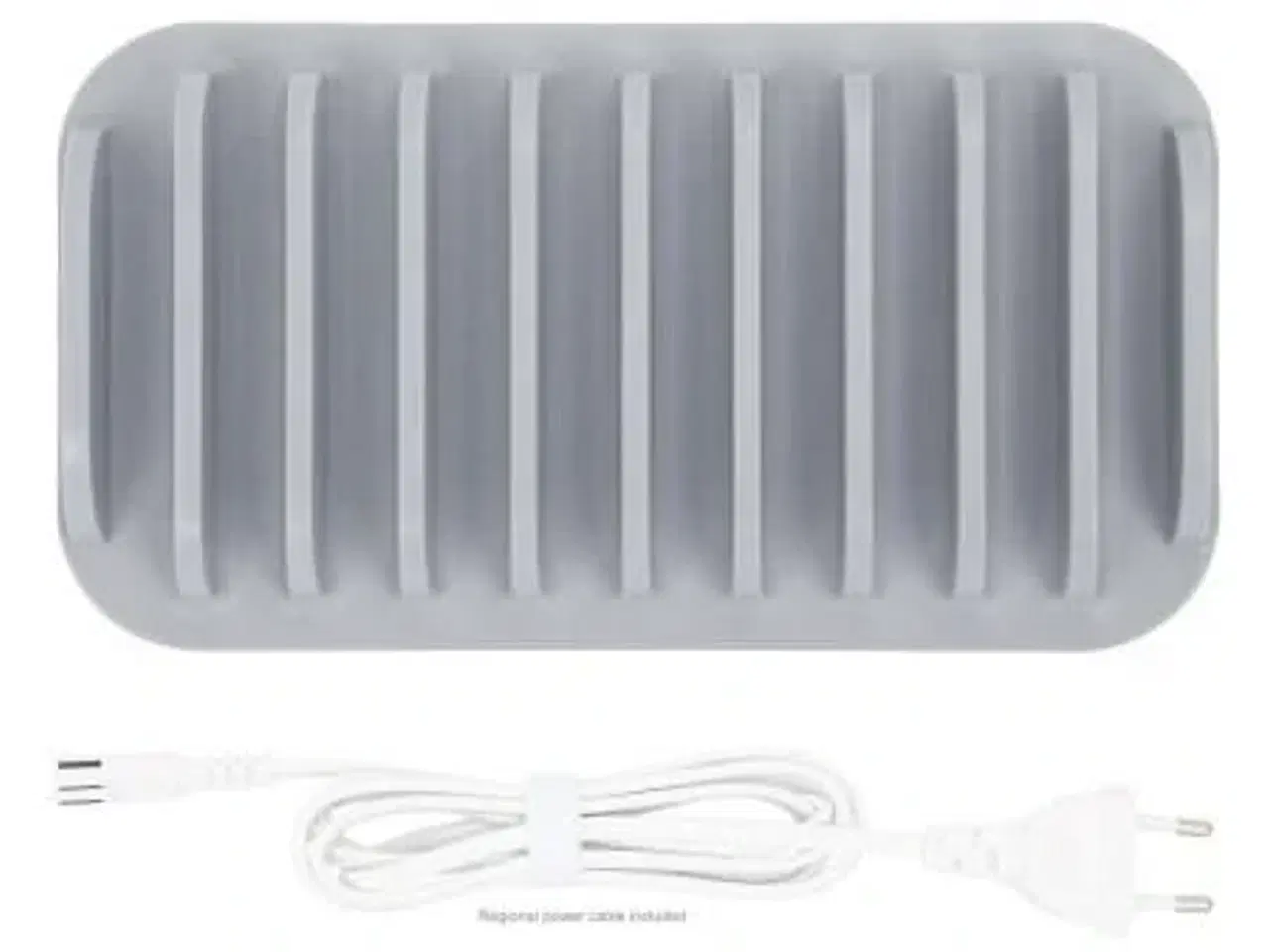 Billede 5 - USB opladerstation – Manhattan, 10 porte (3x USB-C op til 18 W PD + 7x USB-A op til 12 W), 120 W, hvid/grå