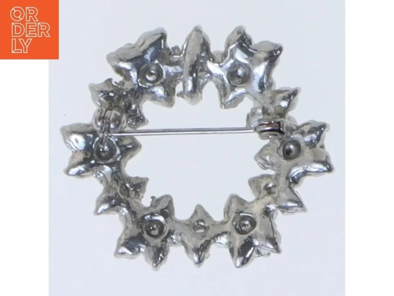 Billede 2 - Brosche med glassten (str. 4 cm)