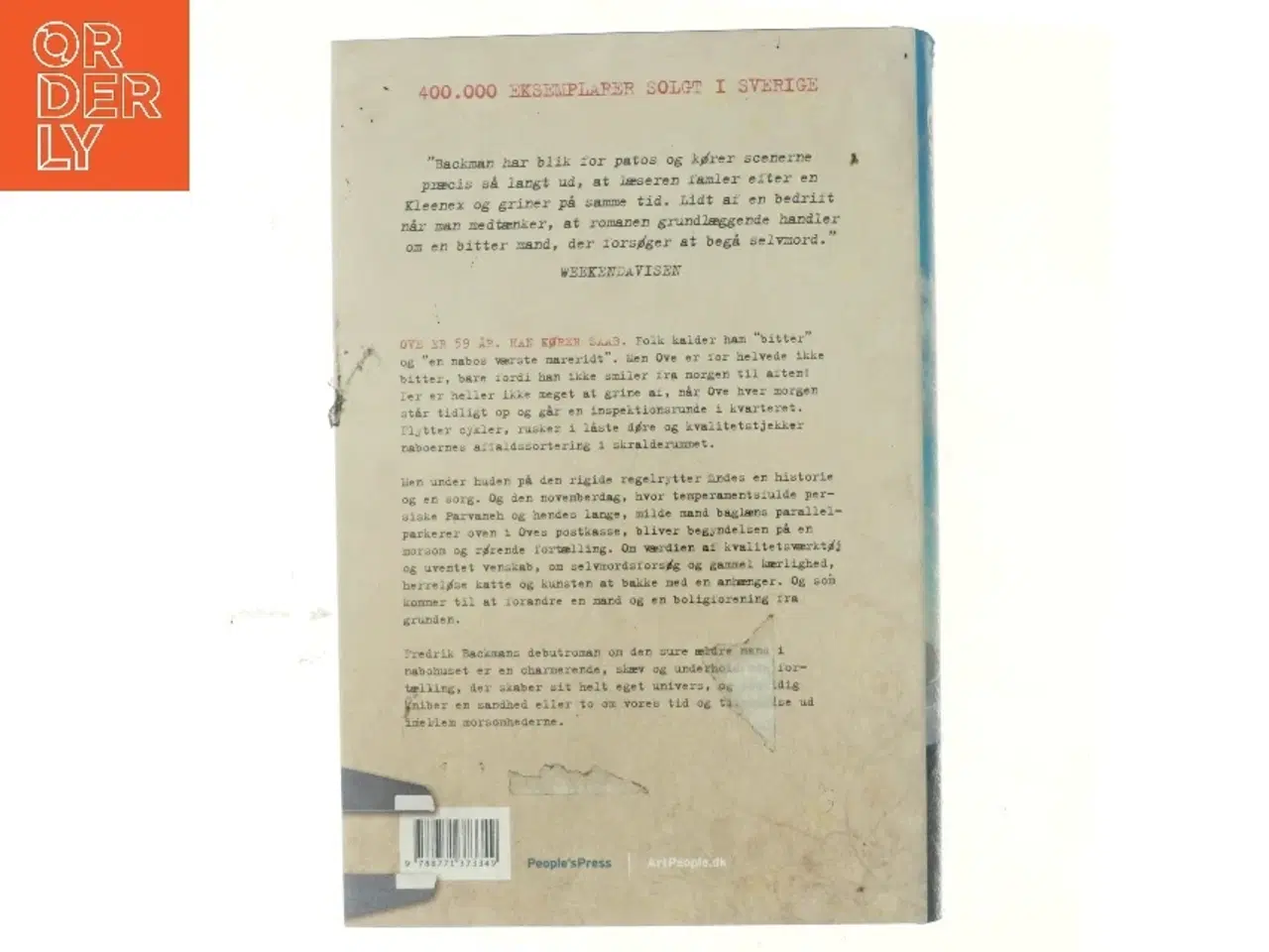 Billede 3 - En mand der hedder Ove : roman (Klassesæt) af Fredrik Backman (Bog)
