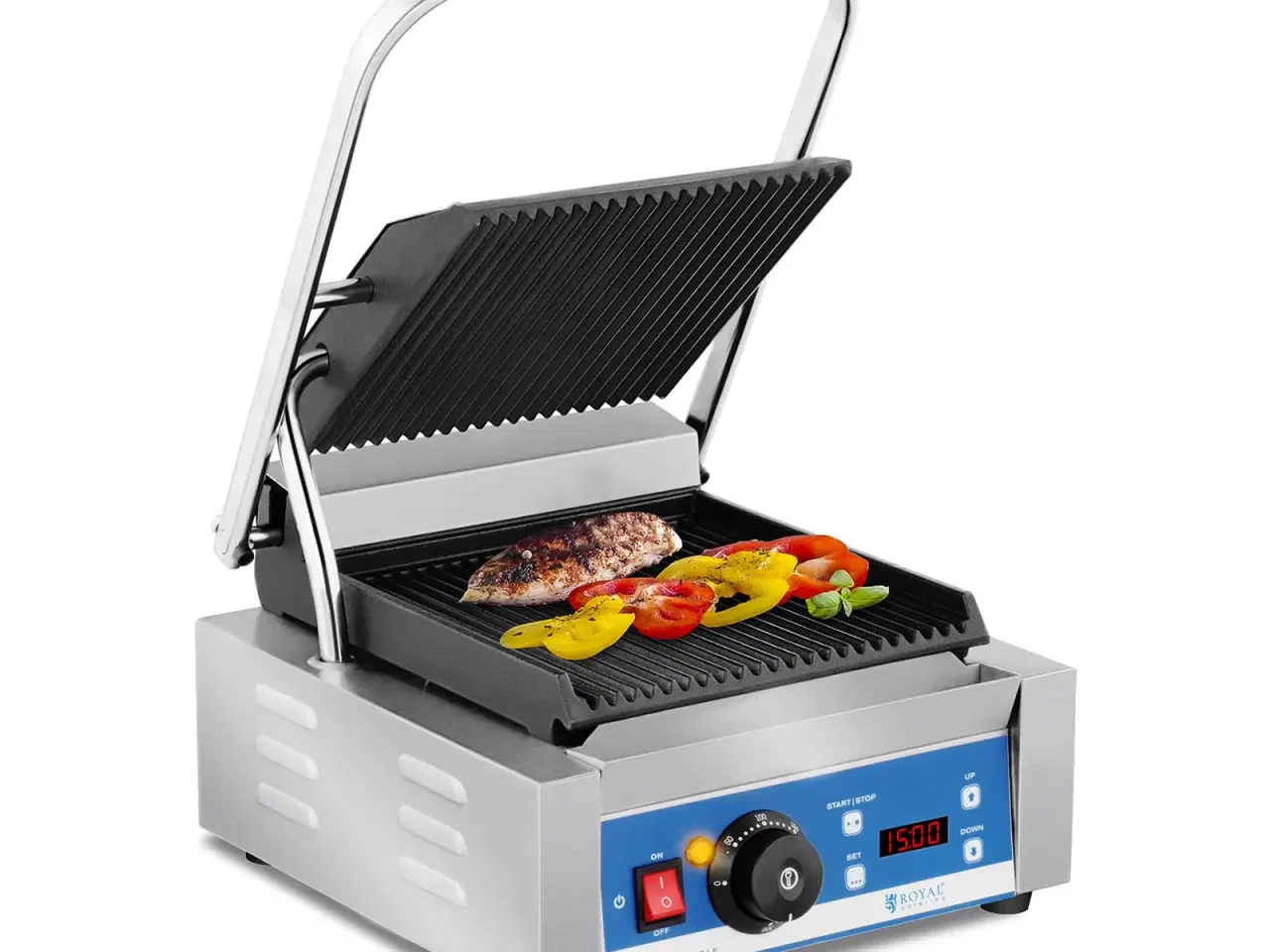 Billede 1 - Kontaktgrill – rillet – timer – 1.800 W