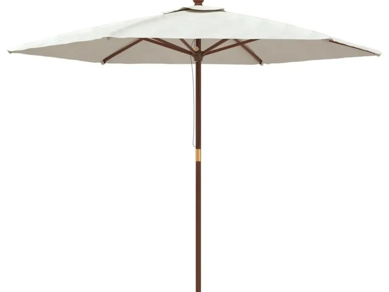 Billede 2 - Haveparasol med træstang 299x240 cm sandfarvet