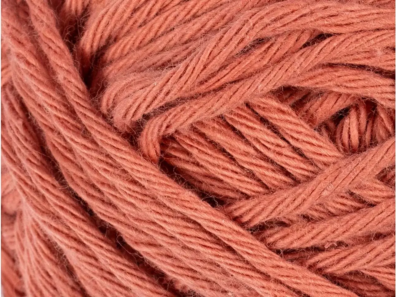 Billede 1 - Bomuldsgarn, 8/8, L: 80-85 M, terrakotta, 50 g/ 1 ngl.