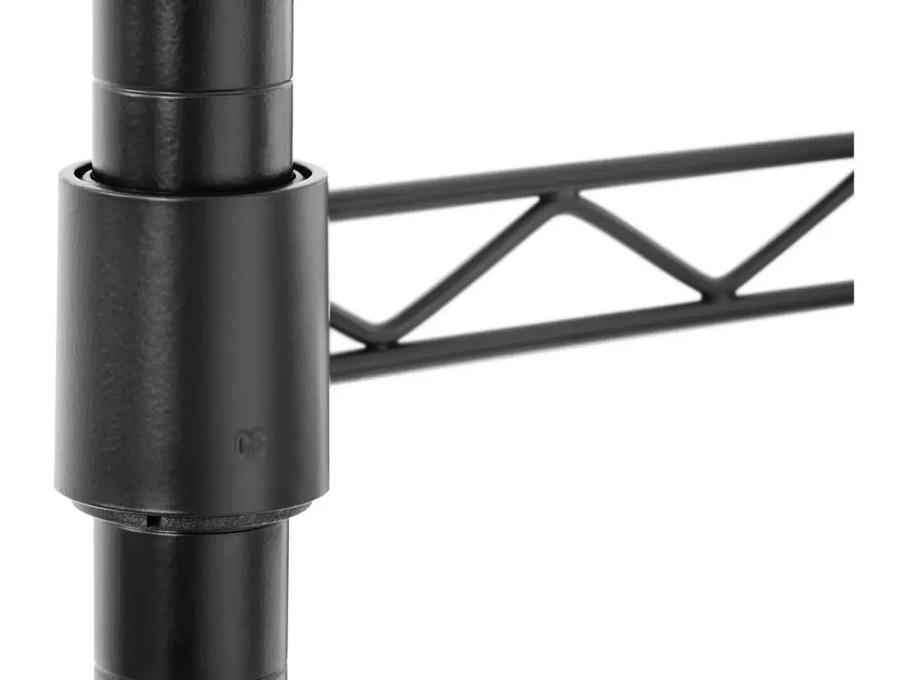 Billede 2 - Robust Sort Tøjstativ (120cm) – 2 Bøjlestænger