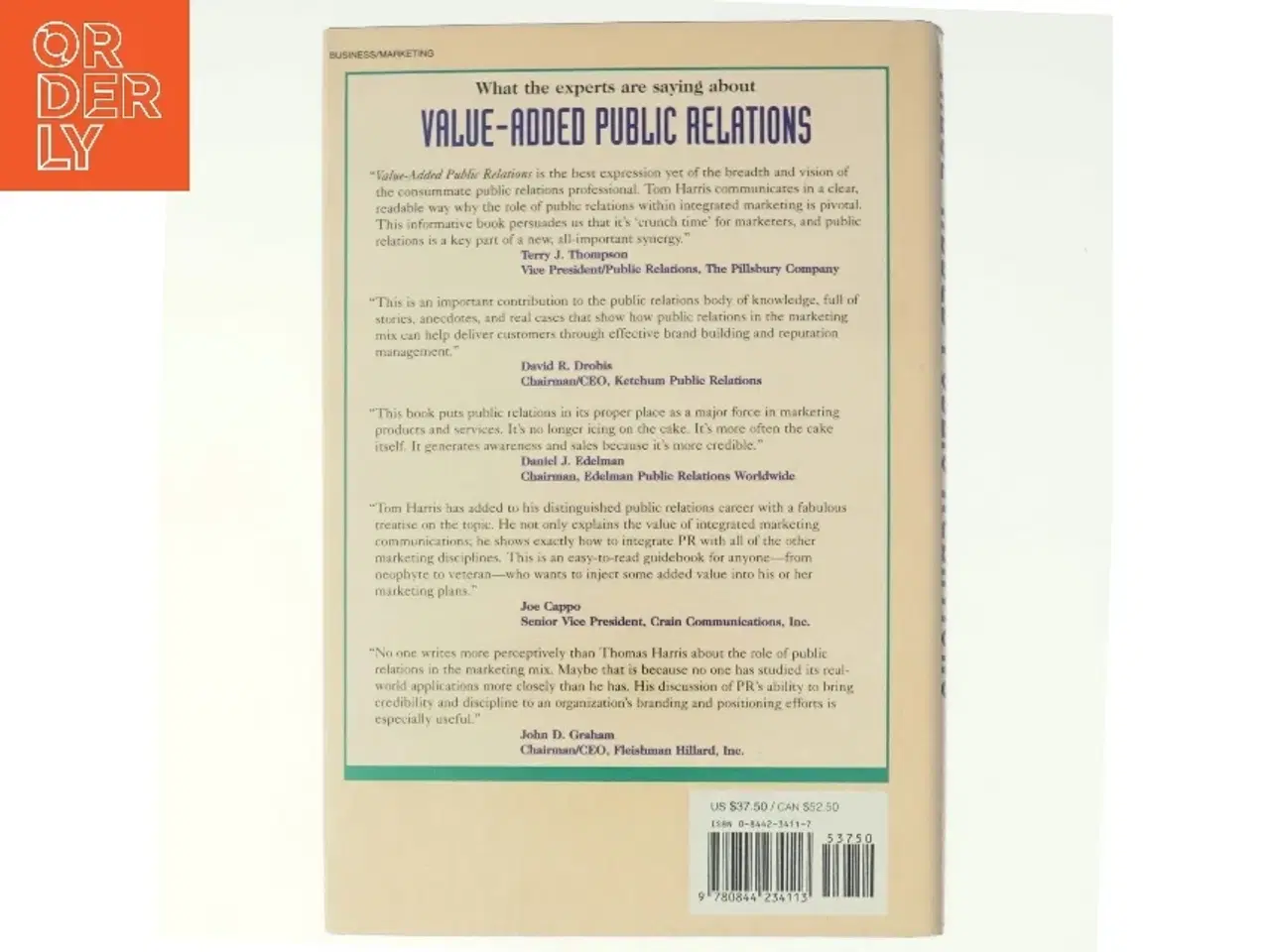 Billede 3 - Value-added Public Relations af Thomas L. Harris (Bog)