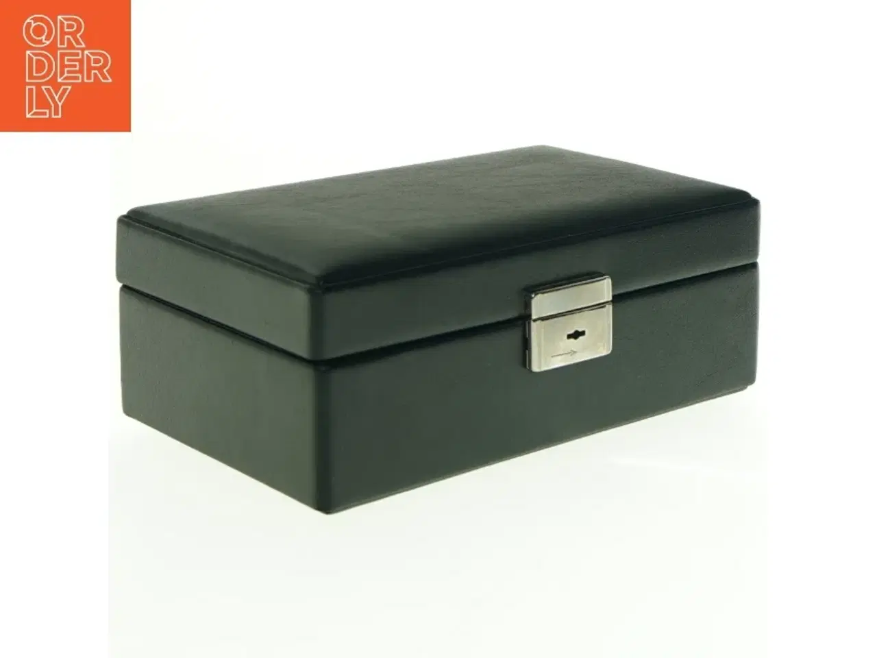 Billede 3 - Sort smykkeskrin med spejl (str. 20 x 13 x 7 cm)