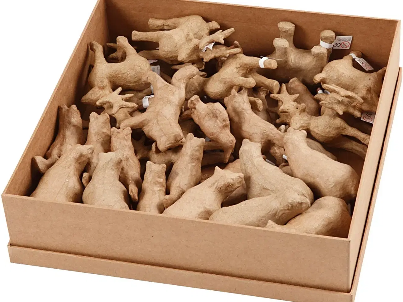 Billede 1 - Sæt med 32 Polardyr i Papmaché - Kreativ Dekoration