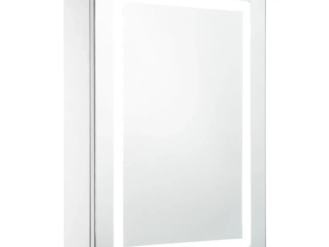 Billede 2 - Badeværelsesskab med spejl + LED-lys 50x13x70 cm