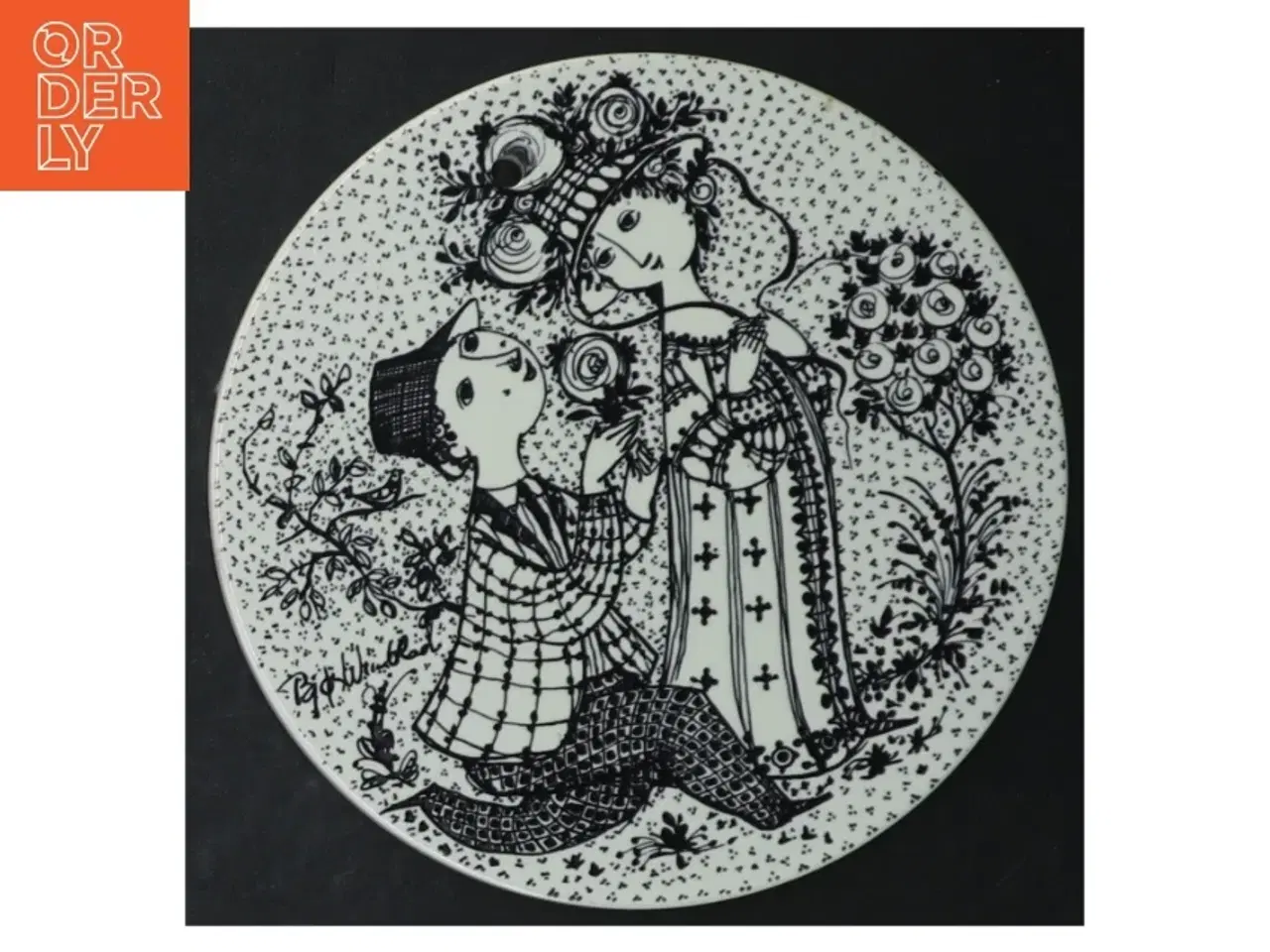 Billede 2 - Bjørn Wiinblad vægplatter fra Nymlle (str. Ø. 15 cm. 6 styk)