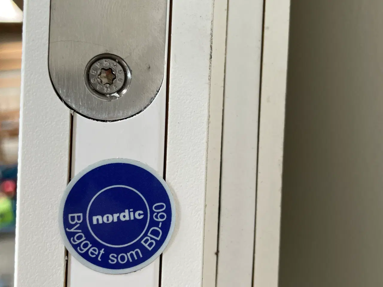 Billede 3 - Nordicdoor brand- og lyddør bd60 db35, 890x40x2090mm, højrehængt, hvid