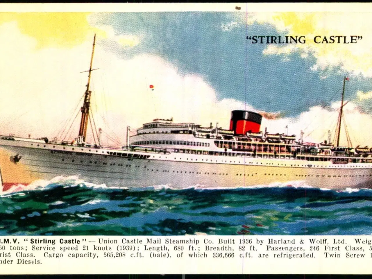 Billede 1 - R.M.M.V. Stirling Castle - Valentine 1792 - Ubrugt