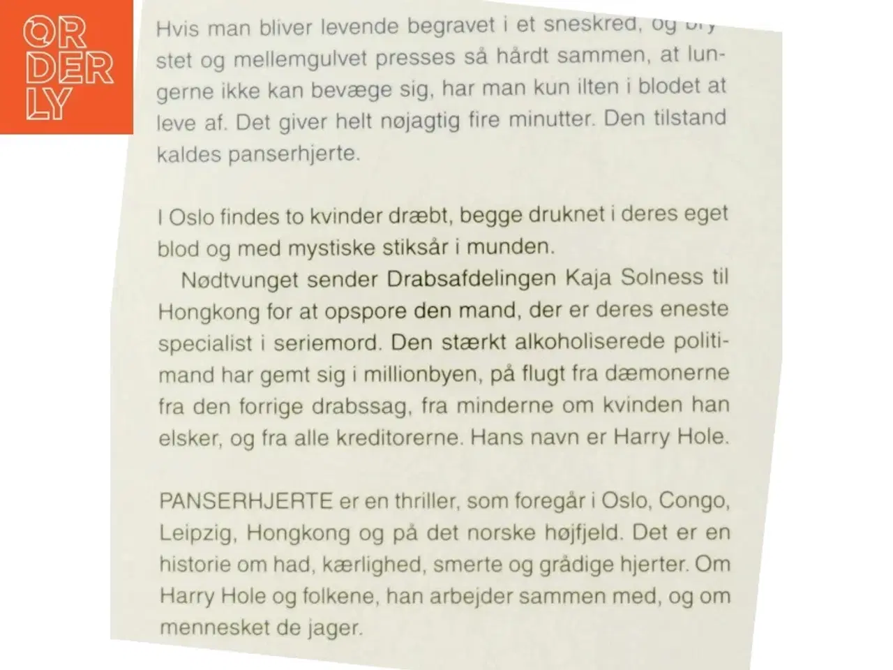 Billede 3 - Panserhjerte af Jo Nesbø (Bog)