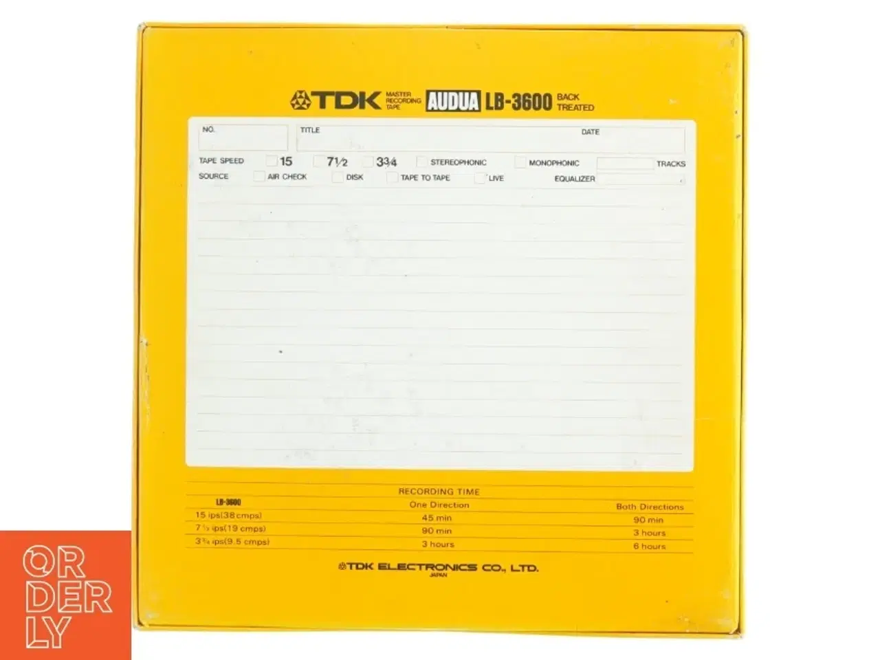 Billede 5 - TDK Audua LB-3600 Master Recording Bånd på metalspole med NAB kerne(str. 28 x 28 cm)