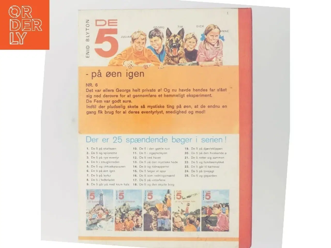 Billede 3 - De 5 på øen igen af Enid Blyton (Bog)