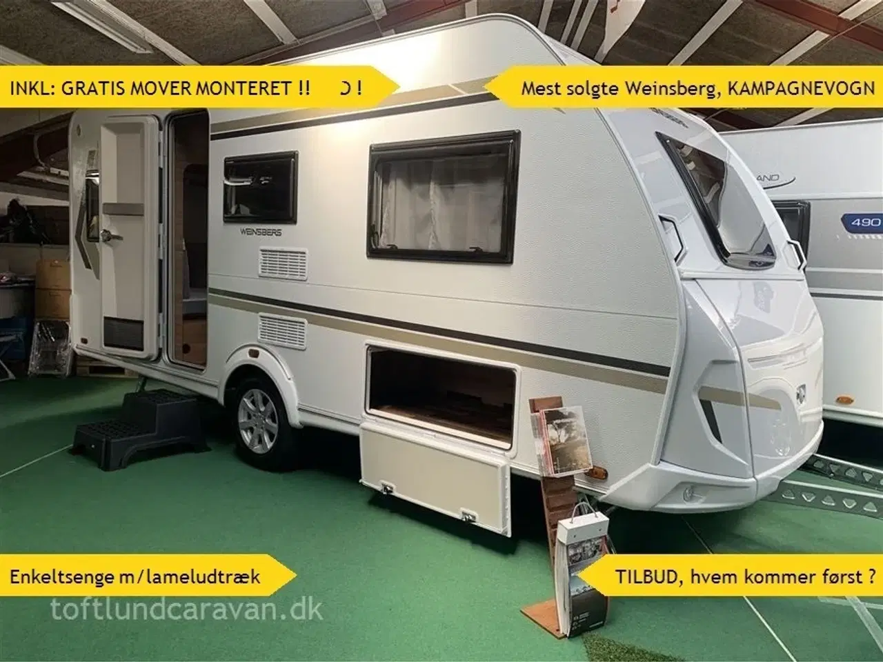 Billede 1 - 2023 - Weinsberg CaraOne 480 EU   FABRIKSNY m/ enkeltsenge m/lamel udtræk, SUPERTILBUD, hvem kommer først ?