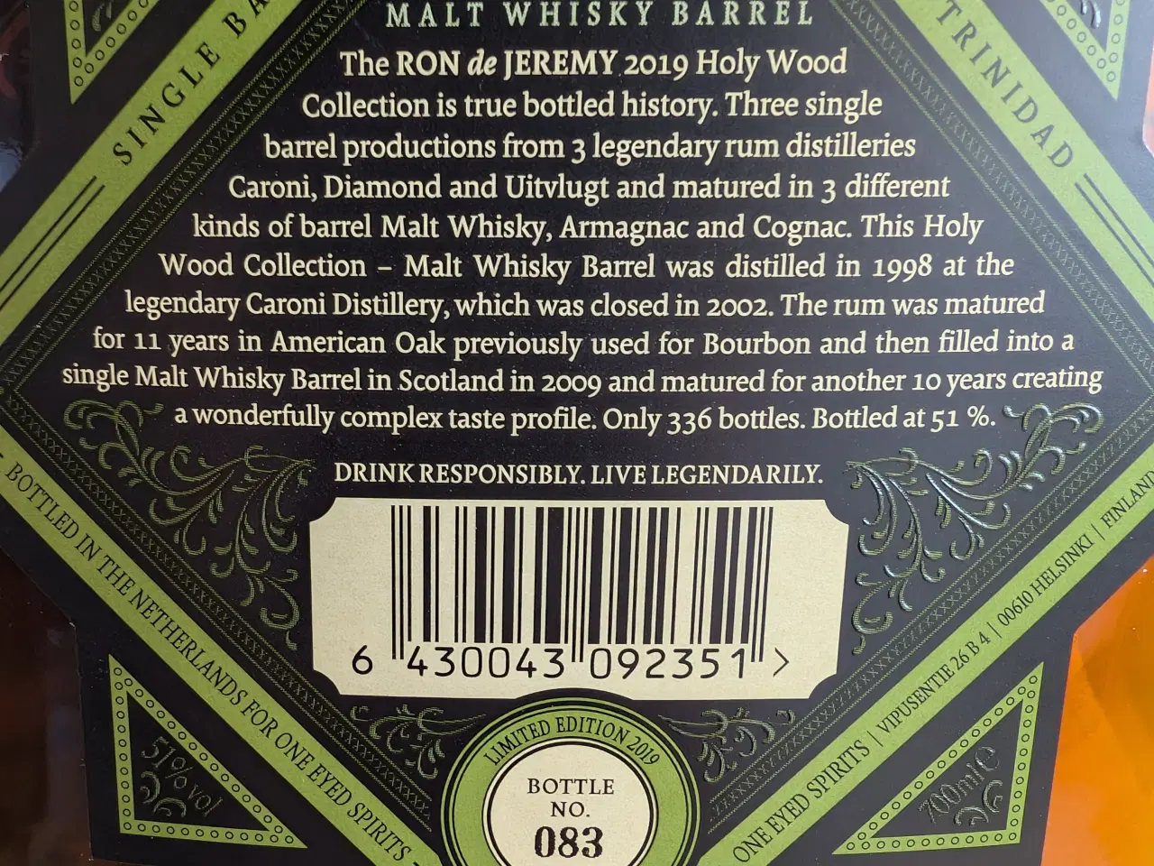 Billede 2 - Caroni rom - Ron De Jeremy (Holy Wood)