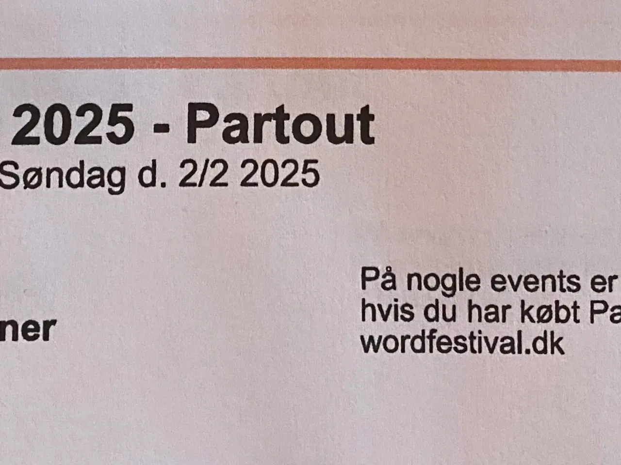 Billede 1 - Word festival 2xpartout