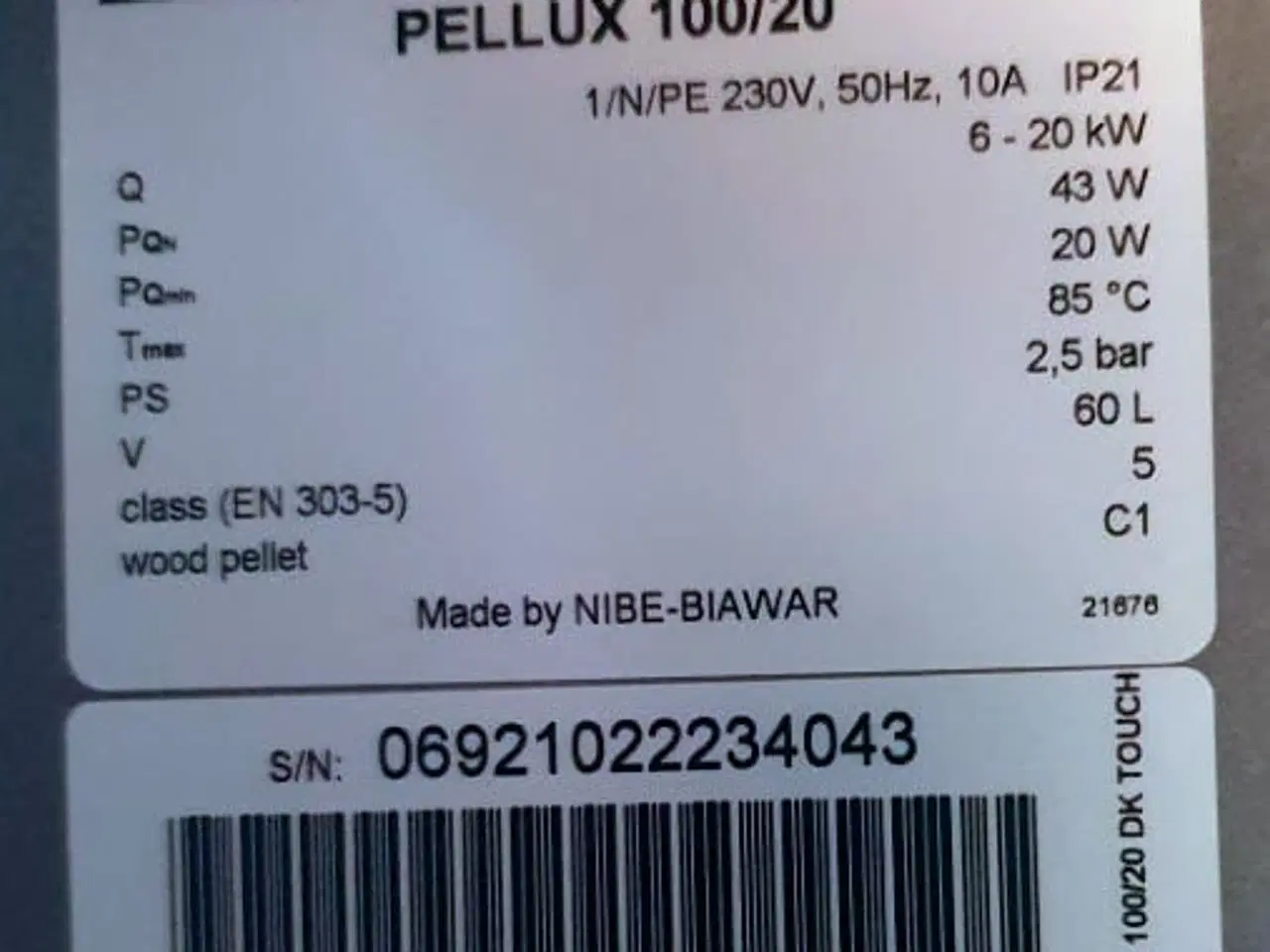 Billede 3 - pillefyr pellux 100/20 fra 2021 med touch display 