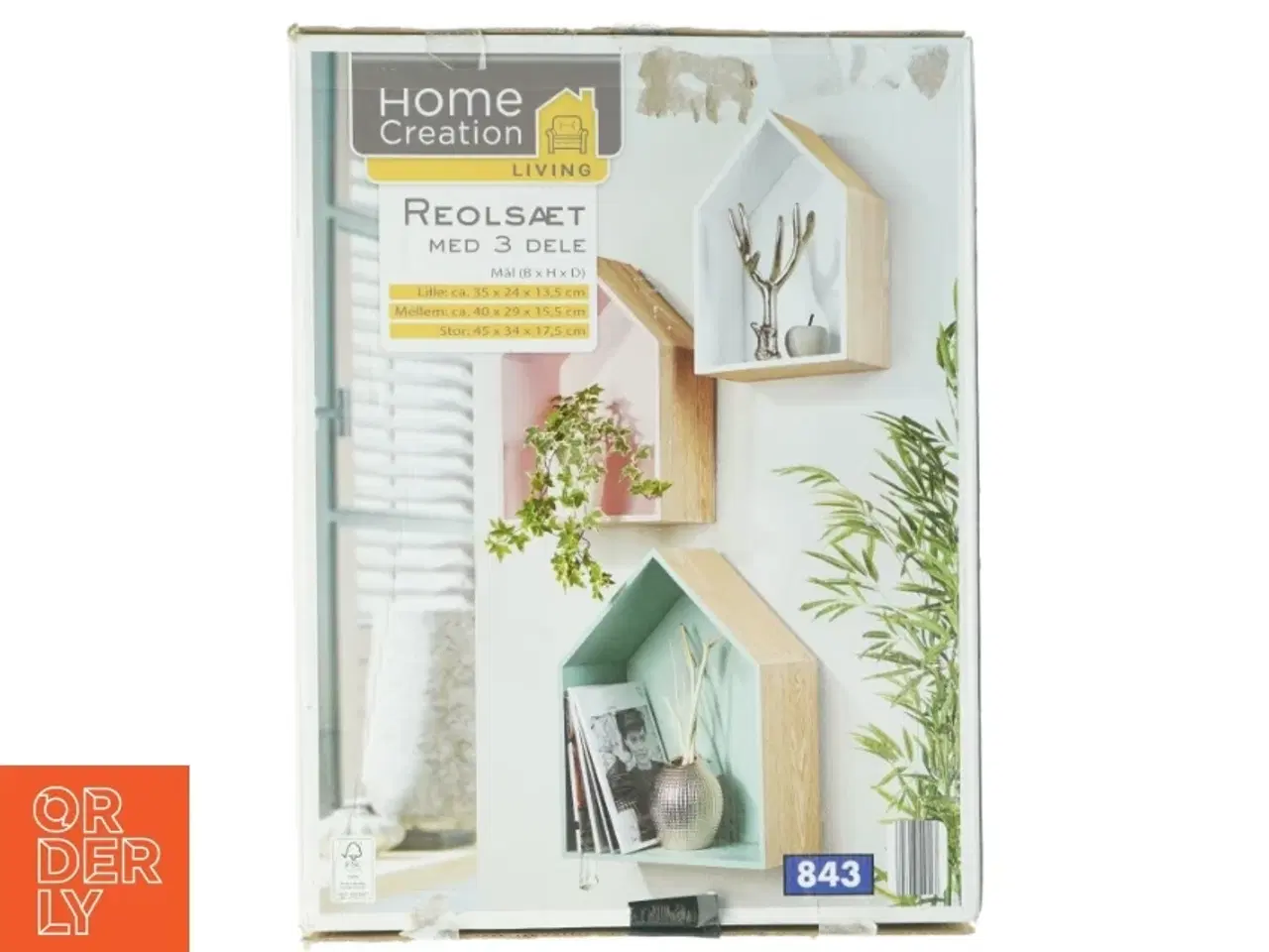 Billede 4 - Reolsæt med 3 dele fra Home Creation (str. 25 x 24 x 13,5 cm 40 x 29 x 15,5 cm 45 x 34 x 17,5 cm)