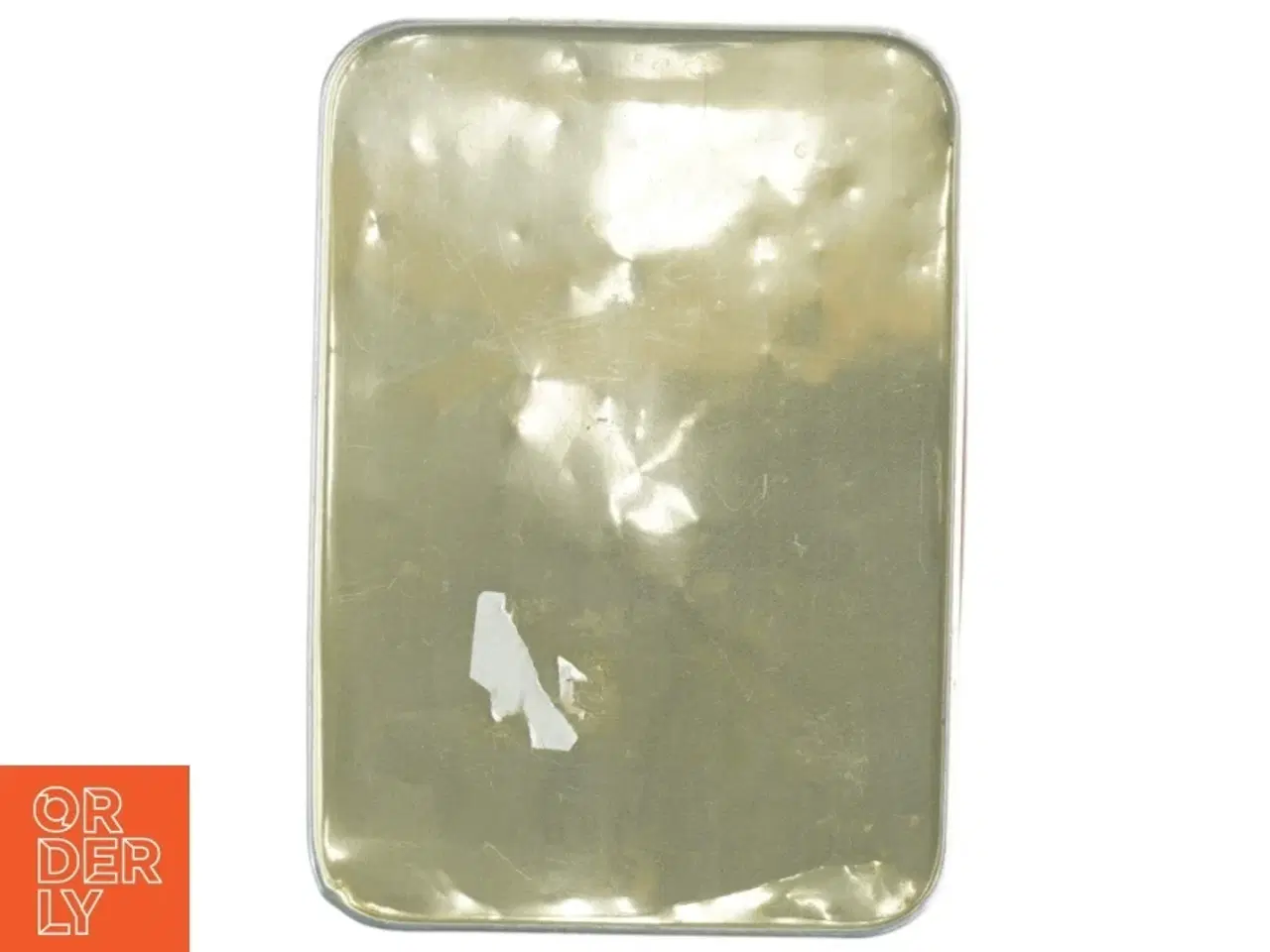 Billede 3 - Dekorativ metalæske med landskabsmotiv (str. 19,5 x. 13,5 cm)
