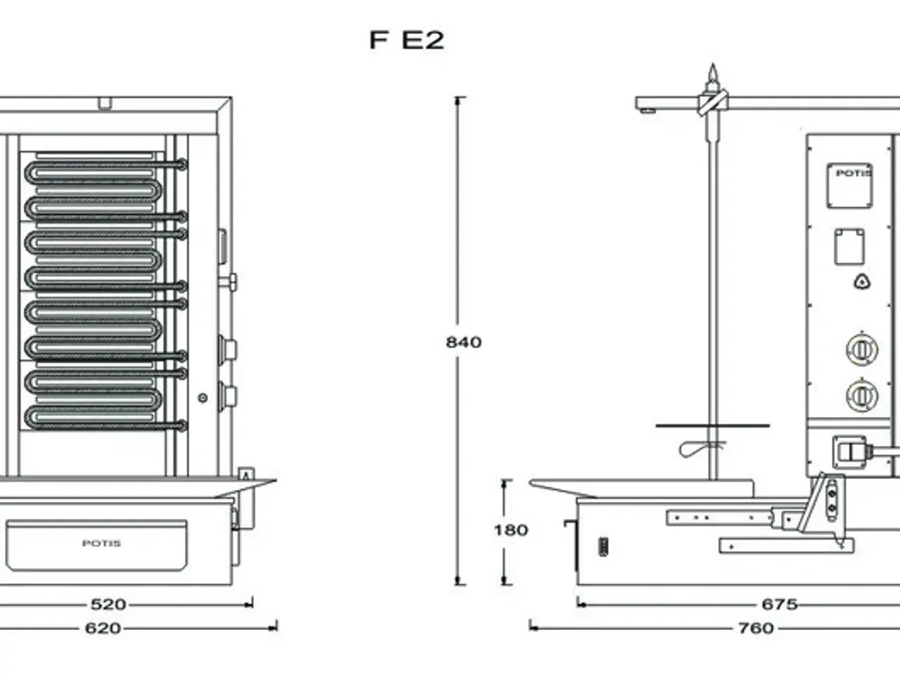 Billede 2 - Kebab & Shawarma grill til el – 30 kg kød
