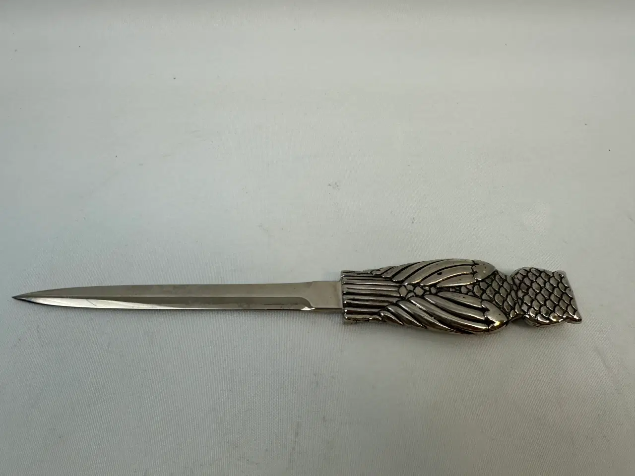 Billede 7 - Vintage brevåbner / brevkniv i stål m. ugle