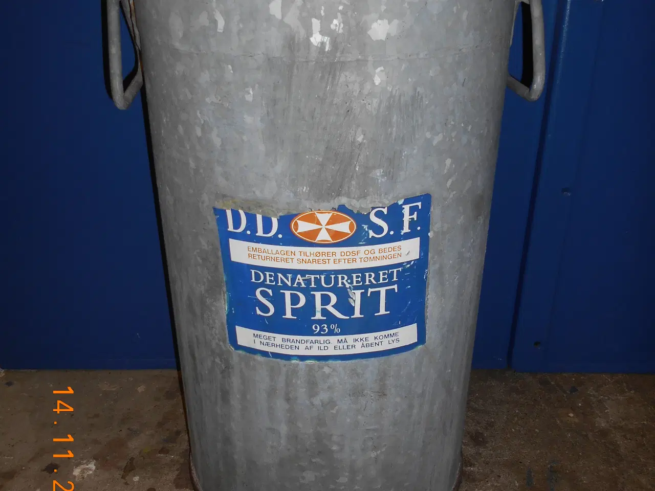Billede 1 - Galvaniseret spritbeholder 45 liter