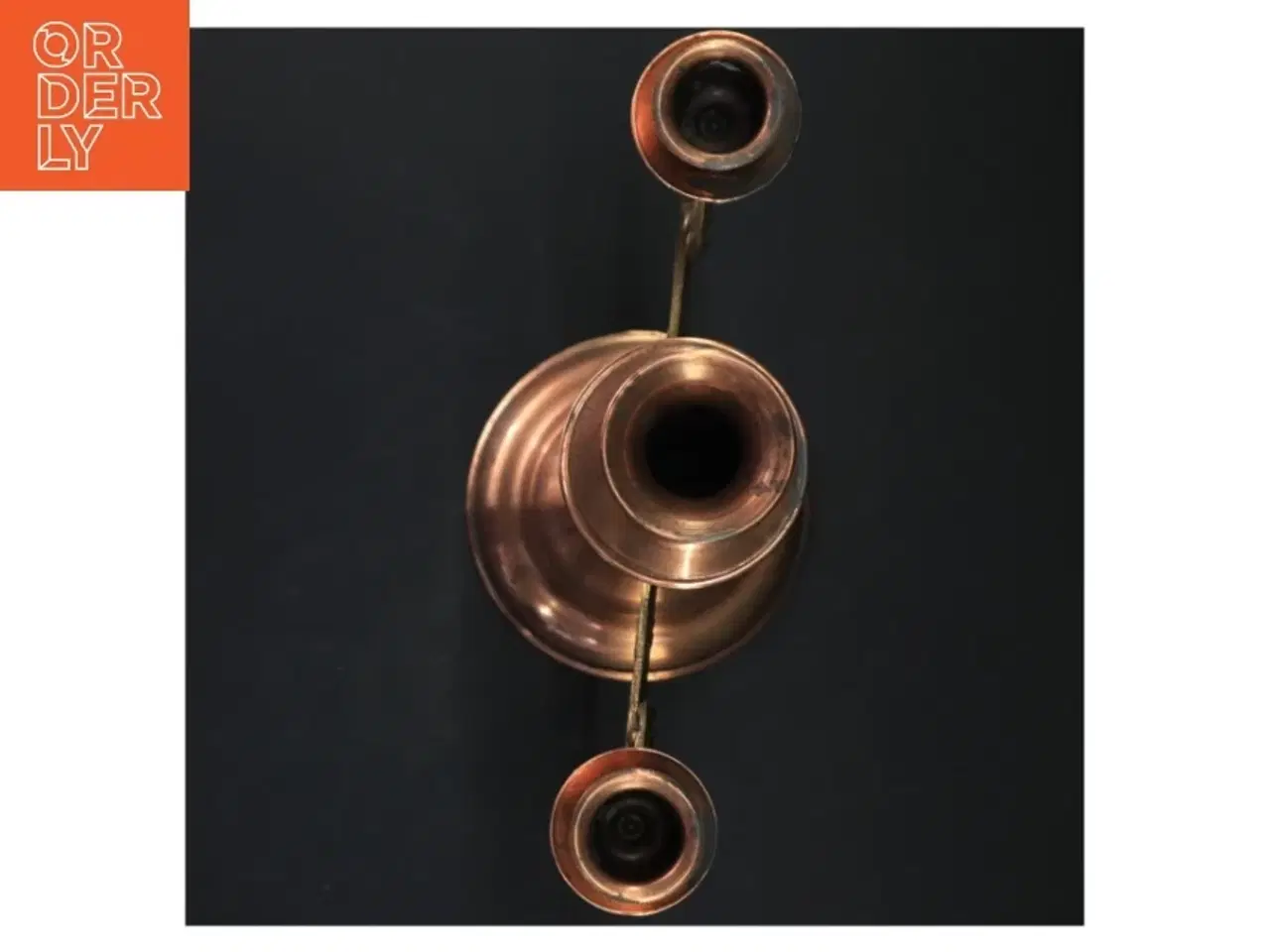 Billede 3 - Klassisk kobber lysestage (str. 27x24 cm)