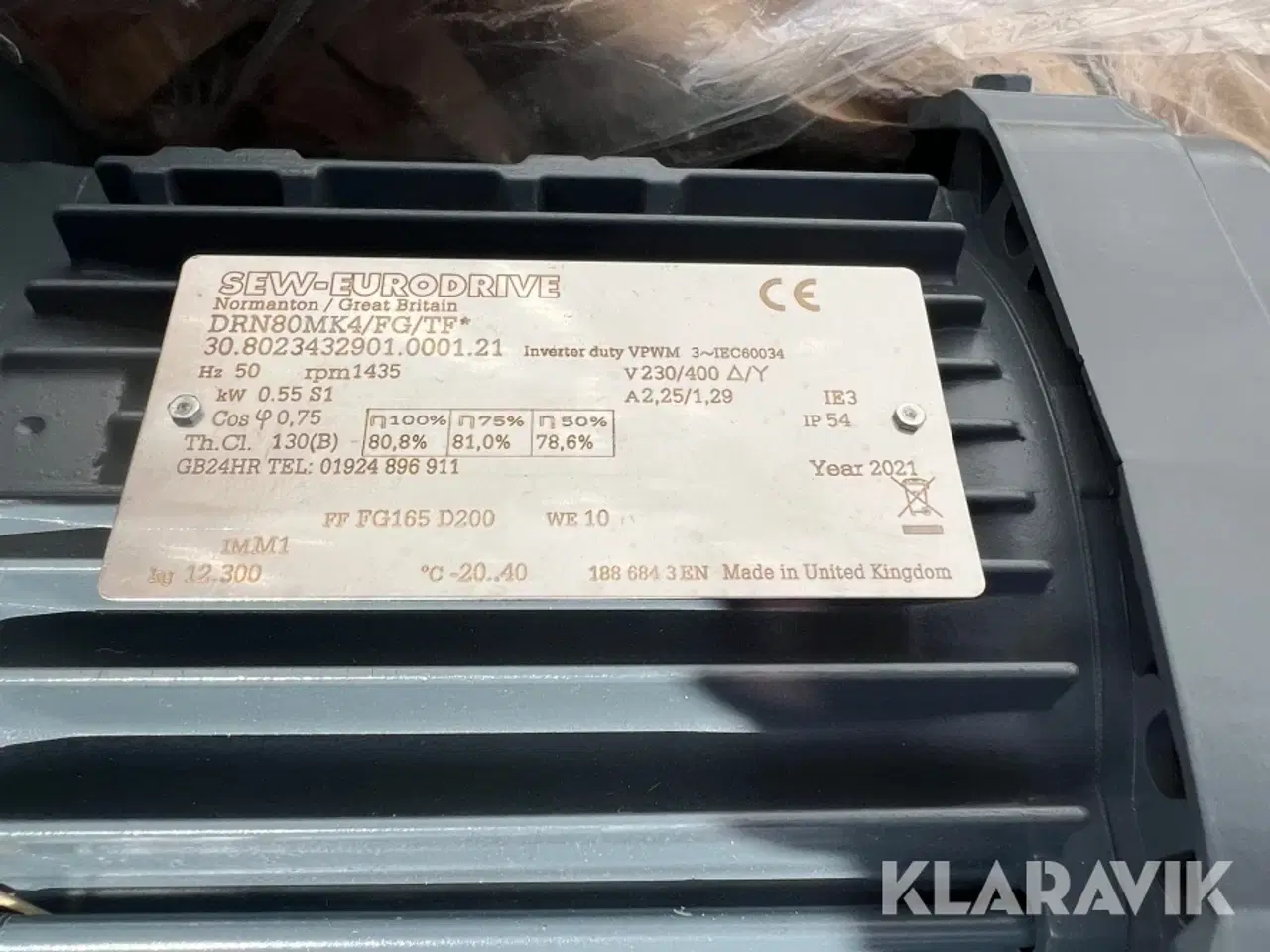 Billede 3 - El-motor SEW-EURODRIVE DRN80MK4/FG/TF