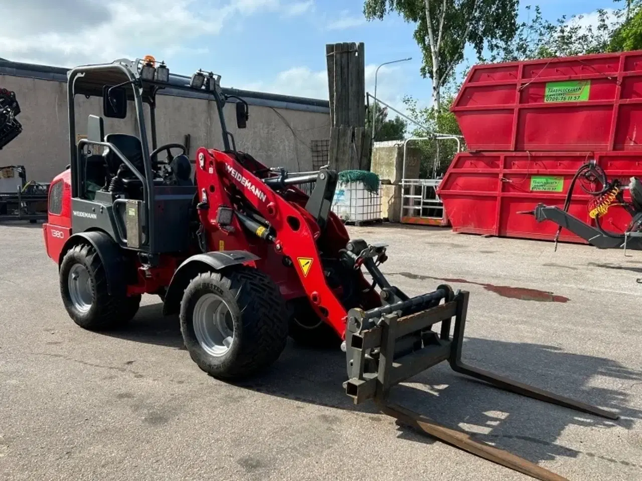 Billede 3 - Minilæsser - Weidemann1380 med 4 redskaber