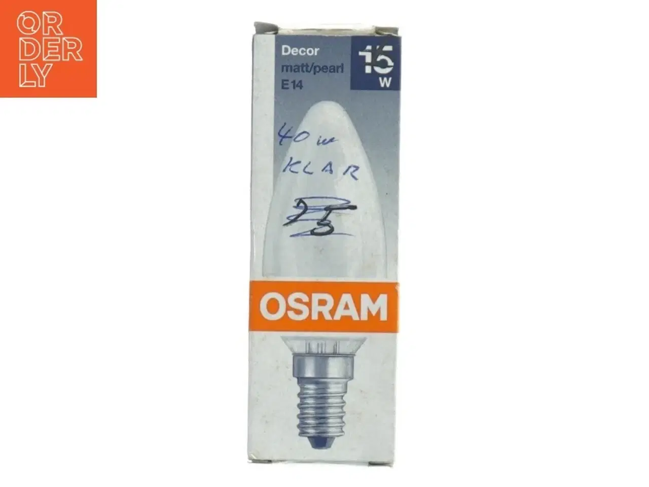 Billede 1 - Osram Decor pærepære E14 15W fra Osram (str. 40. watt. klar)