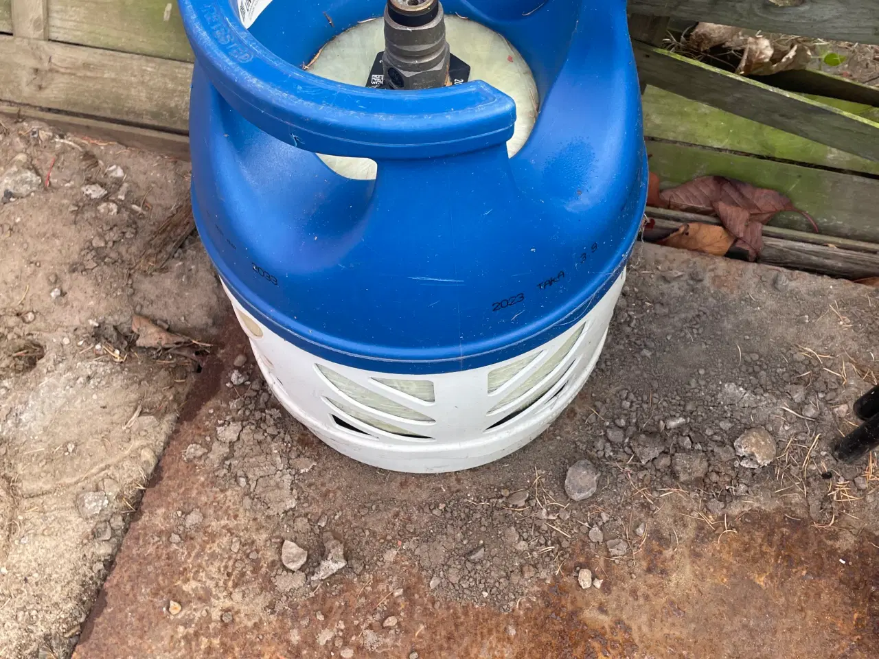 Billede 1 - Tom 5kg blå letvægt gasflaske