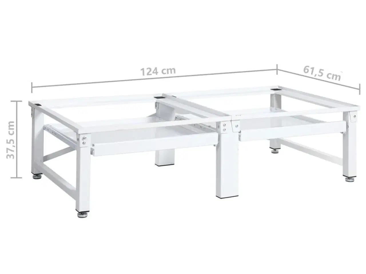 Billede 8 - Sokkel til vaskemaskine og tørretumbler med udtrækshylder hvid
