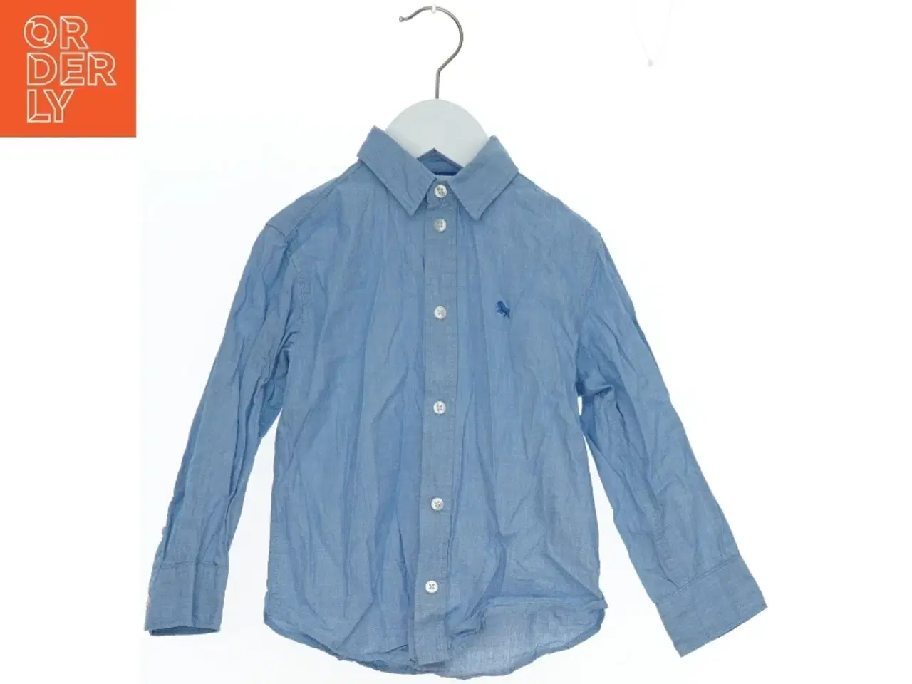 Billede 1 - Lyseblå langærmet skjorte fra H&M (str. 104)