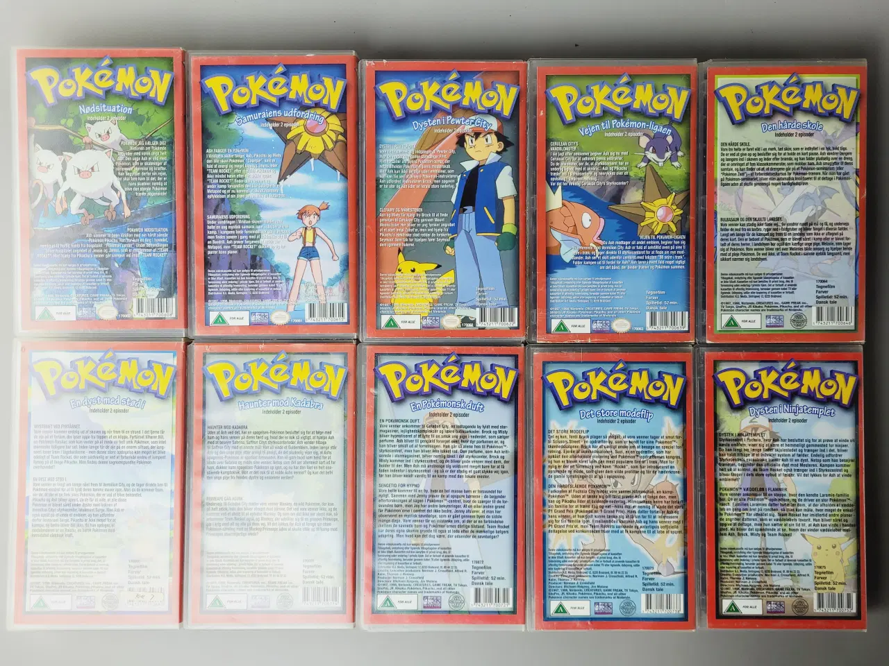 Billede 2 - Samlerobjekt: 10 stk. Sjældne Danske Pokémon VHS