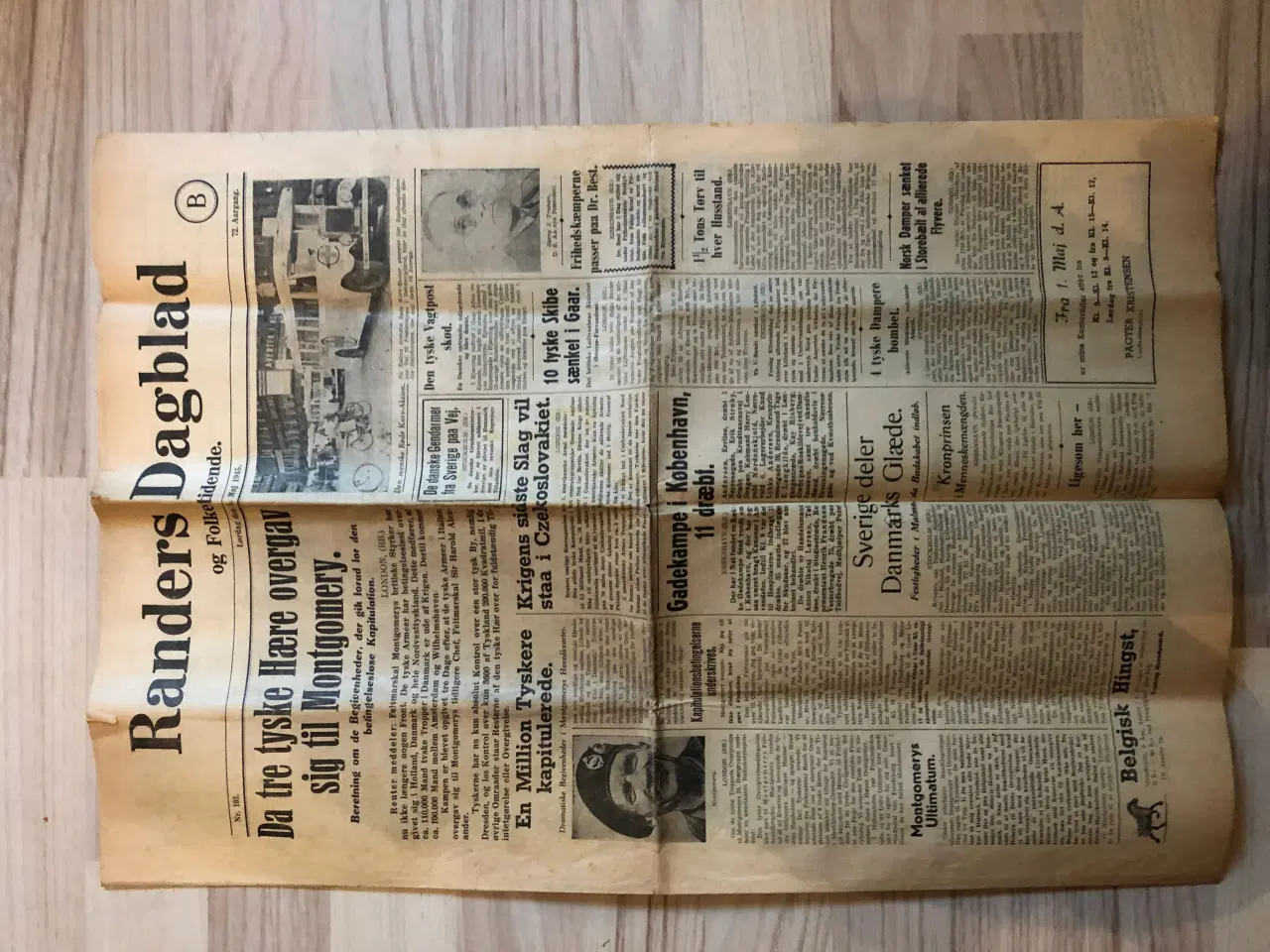 Billede 1 - aviser 5 maj 1945