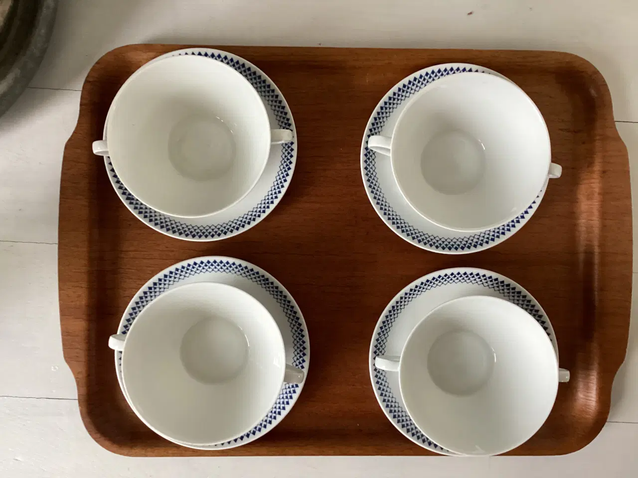 Billede 7 - 4 sæt Lyngby Romber suppekopper 