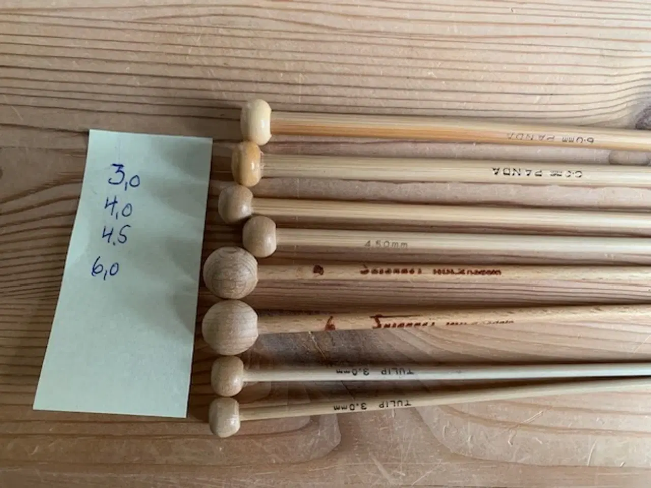 Billede 2 - Strikkepinde bambus eller træ - samlet pris 30 kr.