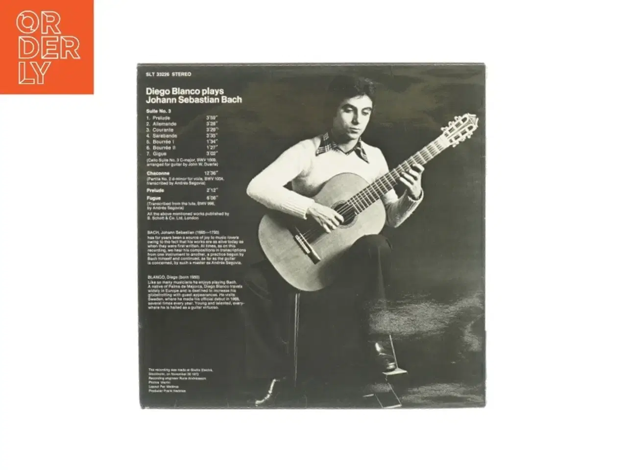 Billede 2 - Diego Blanco plays Bach Vinylplade