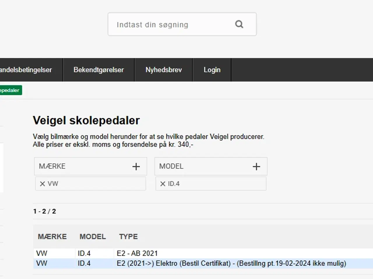 Billede 7 - VEIGEL pedalsæt for køreskolebil, til ID.4, ID.3  