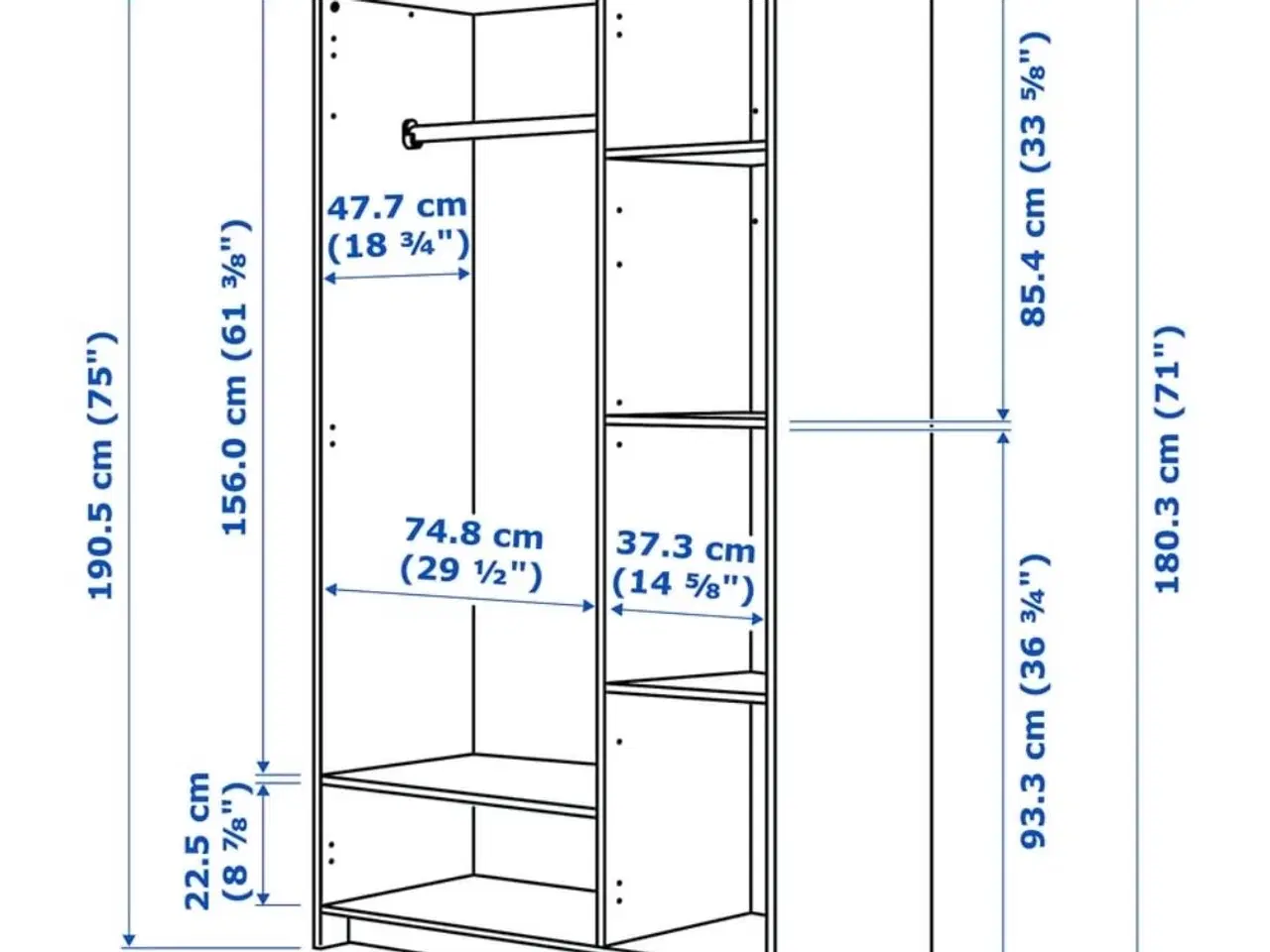 Billede 4 - Skab - IKEA BRIMNES Garderobeskab 