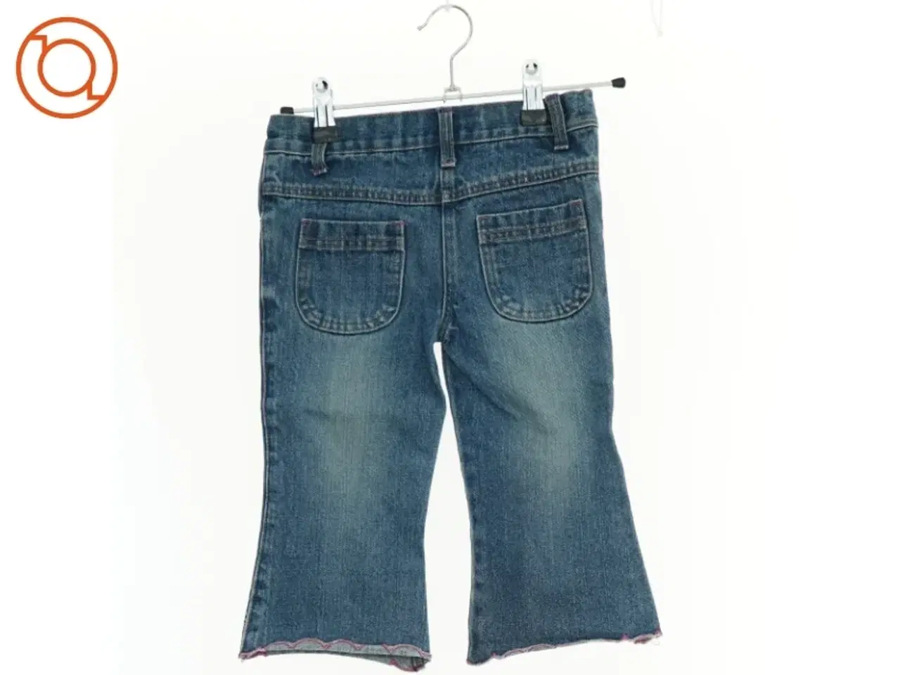 Billede 2 - Bukser i blå denim med broderet blomstermotiv, Kids Up (str. 92 cm)