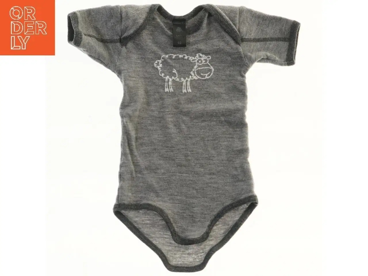 Billede 2 - Uld. Grå bodystocking med får fra Dilling (str. 92)