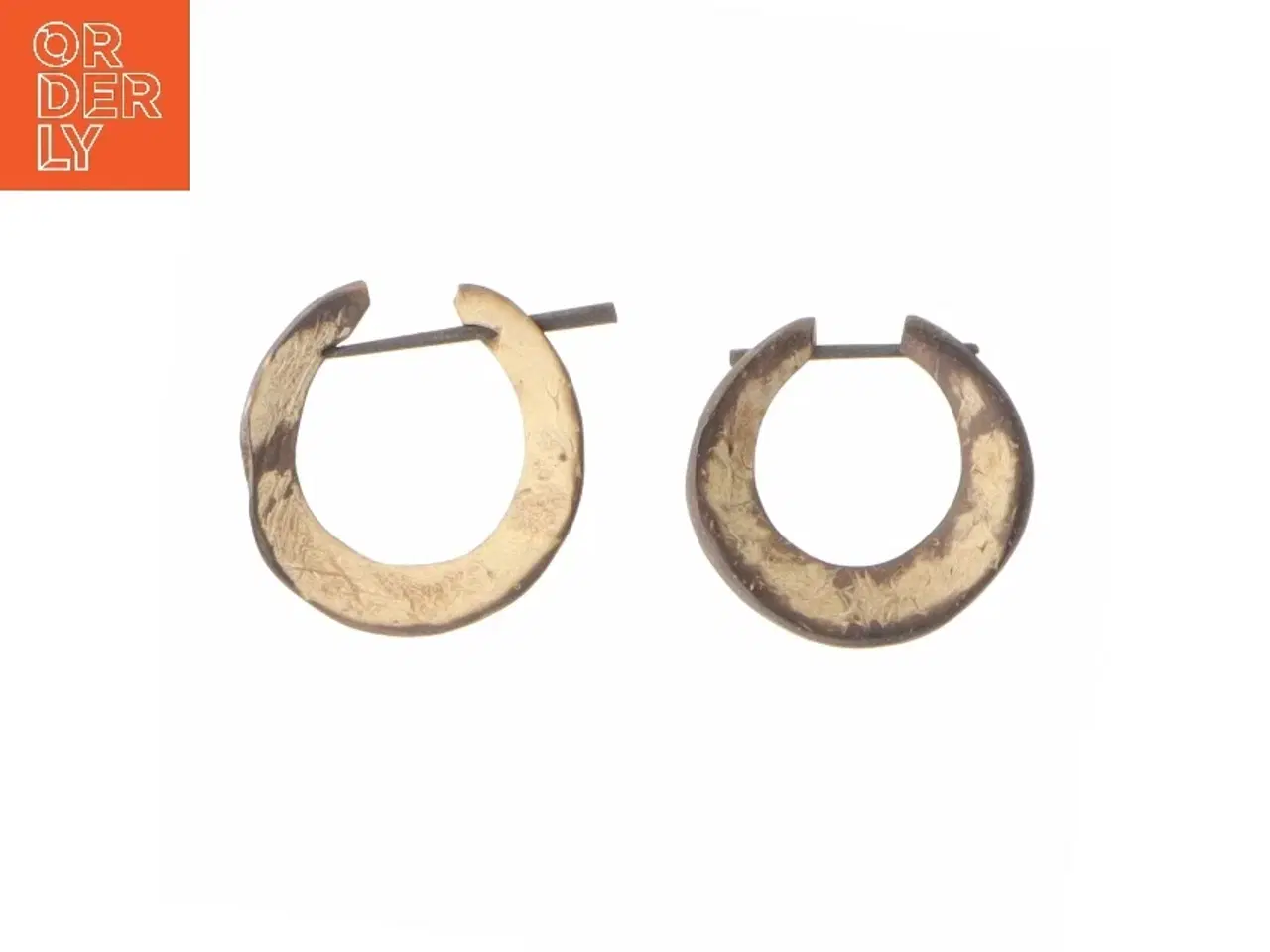 Billede 3 - Mørke cirkulerede øreringe (str. Ø 3 cm)