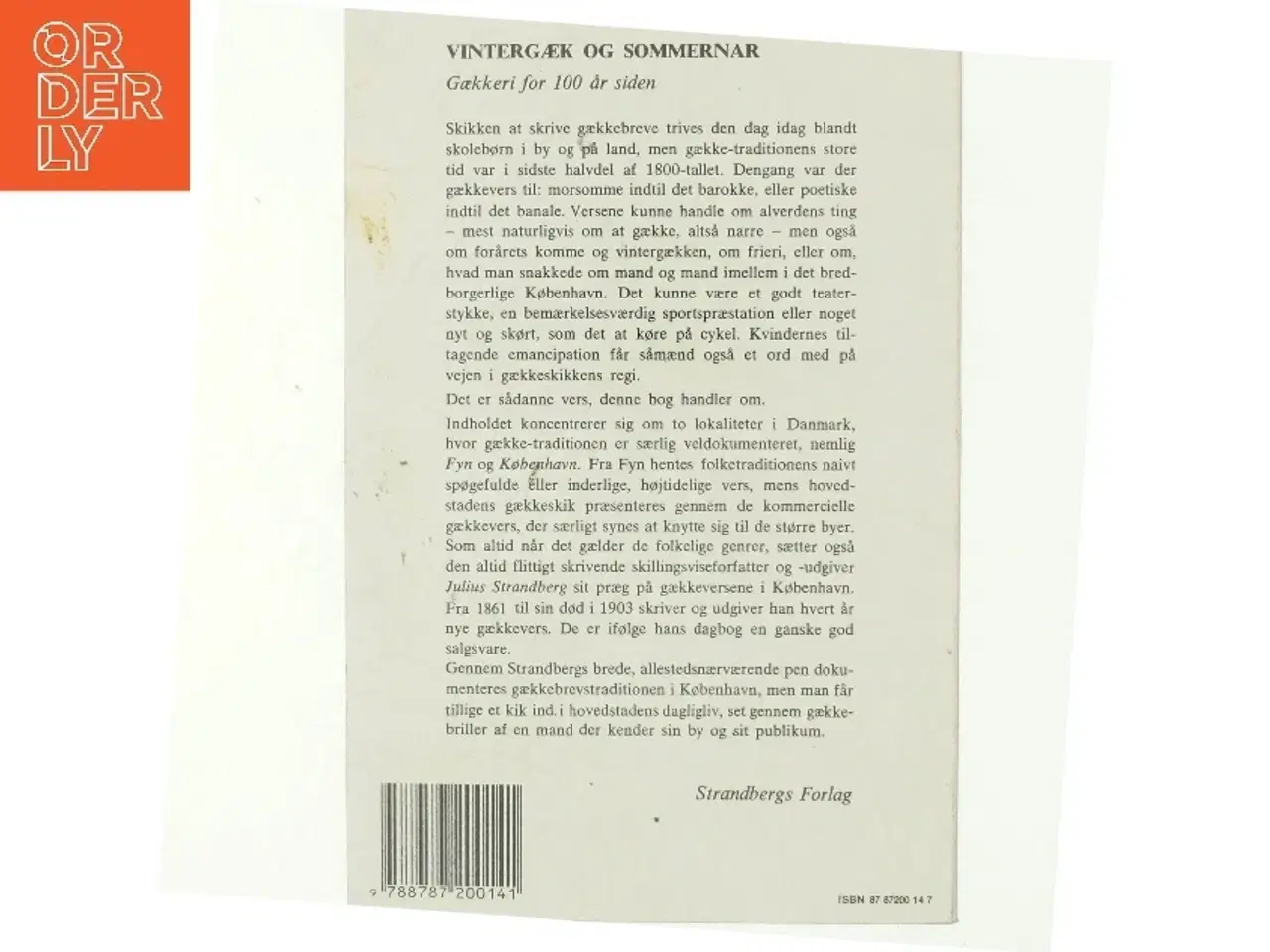 Billede 3 - Vintergæk og sommernar : gækkeri for 100 år siden af Margit Brandt (Bog)