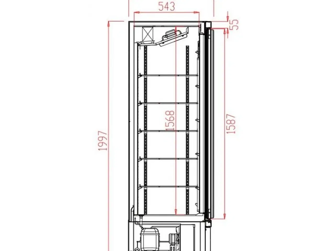 Billede 2 - Professionel displayfryser – 1880x710x1997 mm